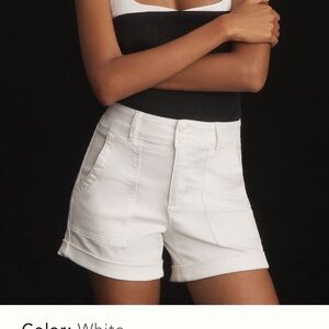 Sanctuary White High-Rise Utility Bermudas